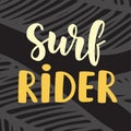 Surf Rider poster. Surfing theme.