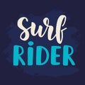 Surf Rider poster. Surfing theme