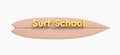 Surf school logo on white background