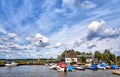 Surf School Pension and Restaurant in ÃÅckeritz. Kitesurfing Kiteboarding on the island of Usedom Royalty Free Stock Photo