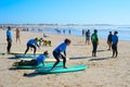 Surf school training at Baleal beach