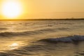 Surf-ski Paddler Ocean Sunrise Royalty Free Stock Photo