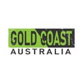 Surf sport gold coast Australia typography, tee shirt graphics, vectors