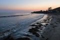 Surf sunset, Cayucos, California Royalty Free Stock Photo