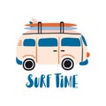 Surf time card, print or poster