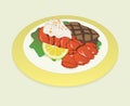 Surf and turf Royalty Free Stock Photo