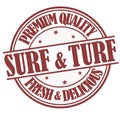 Surf and turf grunge rubber stamp