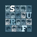 Surf typography posters. T-shirt fashion Design.