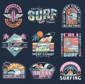 Surf Vector Graphic Set. A collection of vintage, modern, hand drawn and clean vector surf designs.