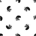 Surf wave pattern seamless black Royalty Free Stock Photo