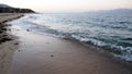 Surf waves on a sandy beach, El Sargento, BCS, Mexico Royalty Free Stock Photo