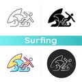 Surf wipeout icon