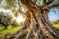 Surface of an Ancient Olive Tree Trunk Royalty Free Stock Photo