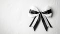 surface black and white bow Royalty Free Stock Photo