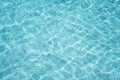 Surface of blue and bright water in swimming pool