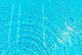 Surface of blue shining swimming pool water ripple. Royalty Free Stock Photo