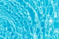 Surface of blue shining swimming pool water ripple. Royalty Free Stock Photo