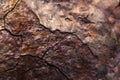 The surface of the broken metal rusts. Royalty Free Stock Photo