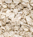 Surface coated with oatmeal flakes