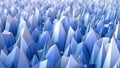 Surface consisting of points and corners with white outside lines in the color blue Royalty Free Stock Photo