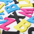 Surface covered with the wooden letters