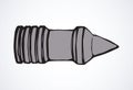 Military rocket. Vector drawing Royalty Free Stock Photo