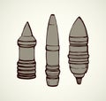 Military rocket. Vector drawing