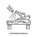 Surface disinfection icon. Tabletop cleaning simple vector illustration