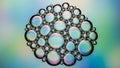 Surface of each bubble contrasts with the soft blurred backdrop Royalty Free Stock Photo