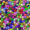 Surface floor marble mosaic seamless background with black grout - vibrant neon full color rainbow spectrum