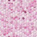 Surface floor marble mosaic seamless background hexacomb - baby pink color