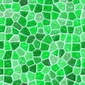 Surface floor marble mosaic seamless background with white grout - highlight green color Royalty Free Stock Photo