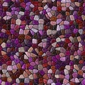 Surface floor marble mosaic seamless square background with black grout - dark red, burgundy, wine, purple, violet, lilac Royalty Free Stock Photo