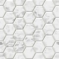 Surface floor marble mosaic seamless background hexacomb - white gray color