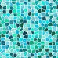 Surface floor marble mosaic seamless background with .white grout - blue, green, cyan and turquoise color