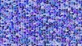 Surface floor marble mosaic seamless background with white grout - marine blue, purple and violet color