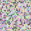 Surface floor marble mosaic seamless square background with white grout - full color spectrum light pastel - pink, blue, Royalty Free Stock Photo