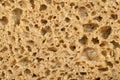 Surface of a fresh cut rye bread, close-up, from above Royalty Free Stock Photo