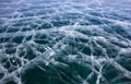 Surface of a frozen lake