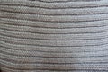 Surface of grey handmade rib knit fabric