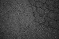 Surface grunge rough of asphalt with crack, Tarmac grey grainy road, Texture Background. Royalty Free Stock Photo