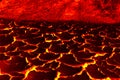 The surface of the lava, The red crack stage for background Royalty Free Stock Photo