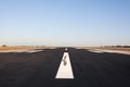 Surface level of long airport runway