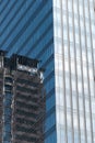 Surface of modern skyscraper reflection the sky Royalty Free Stock Photo