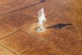 Surface of moving water reflecting sunlight in a fountain found in Germany Royalty Free Stock Photo