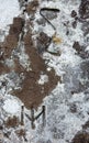 The surface of the old cross gravestone Royalty Free Stock Photo