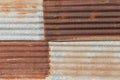 Surface of old zinc and have rust background. Royalty Free Stock Photo