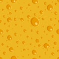 The surface of a piece of natural cheese seamless pattern with air cavities grocery background for the manufacturer of cheese