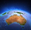 Australia from space Royalty Free Stock Photo