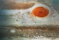 The surface of the planet Jupiter, with a large spot, background texture. Elements of this image were furnished by NASA Royalty Free Stock Photo